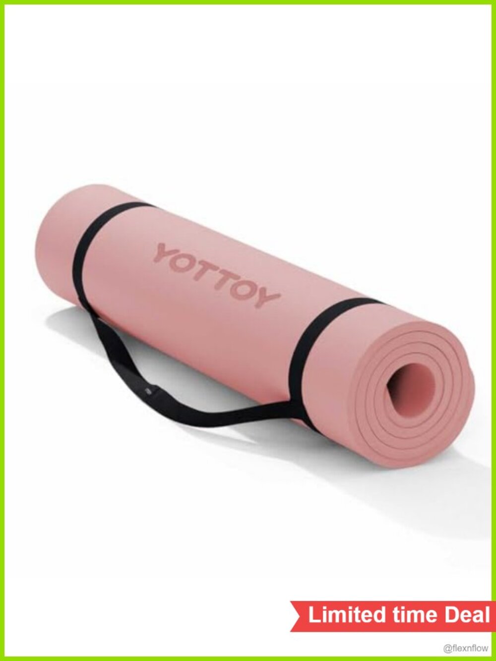 Extra Thick TPE Yoga Mat Non-Slip Exercise Mat with Strap for Pilates Home Gym